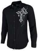 Xtreme Couture by Affliction Men's Button Down Shirt Darkness