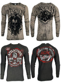 Affliction Men's Reversible Thermal Shirt Flock ++