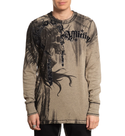 Affliction Men's Reversible Thermal Shirt Indian Chief