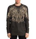 Affliction Men's Reversible Thermal Shirt Indian Chief