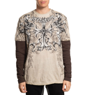 Affliction Men's Long Sleeve T-shirt Jump 2Fer