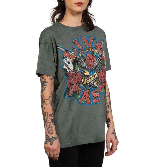 Affliction Women's T-shirt Love Gun