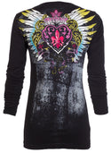 Archaic By Affliction Women's T-Shirt DARLING V-neck
