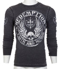 Archaic by Affliction Men's Thermal Shirt Crossed Death