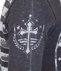 Archaic by Affliction Men's Thermal Shirt Crossed Death