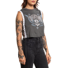 Affliction Women's T-shirt Saints Flag Crew Muscle Tee