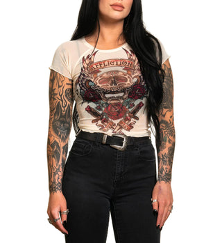 Affliction Women's T-shirt Screamin Roses