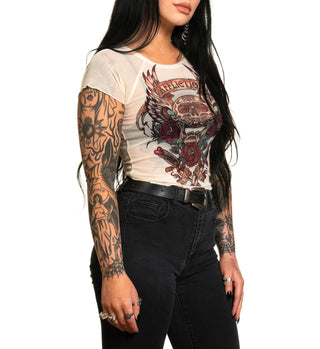 Affliction Women's T-shirt Screamin Roses