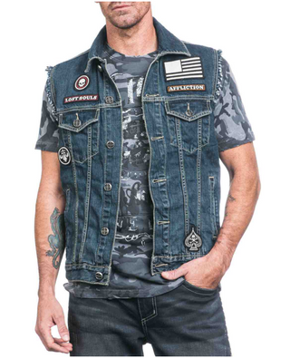 Affliction Men's Vest Identifiable