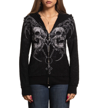 Affliction Women’s Zip Hoodie Shred Fest