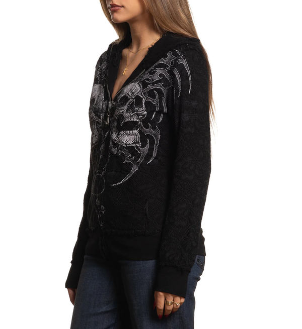 Affliction Women’s Zip Hoodie Shred Fest