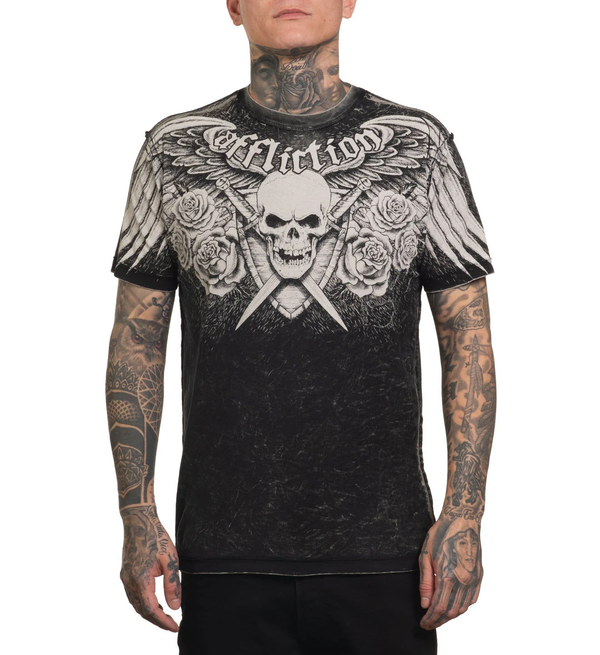 Affliction Men's Reversible T-shirt Wage Chaos