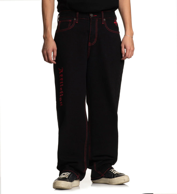 Affliction Men’s Jeans Wide Leg Wings Inseam 32