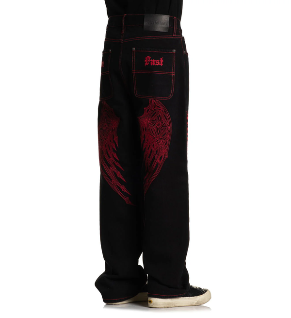Affliction Men’s Jeans Wide Leg Wings Inseam 32