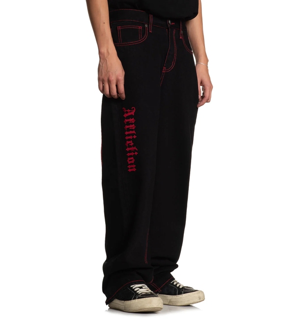 Affliction Men’s Jeans Wide Leg Wings Inseam 32