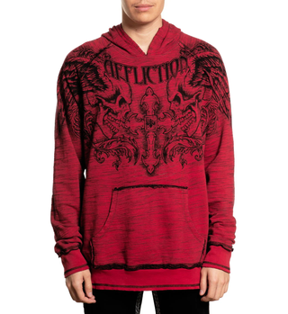 Affliction Men’s Reversible Pullover Hoodie Winged UP