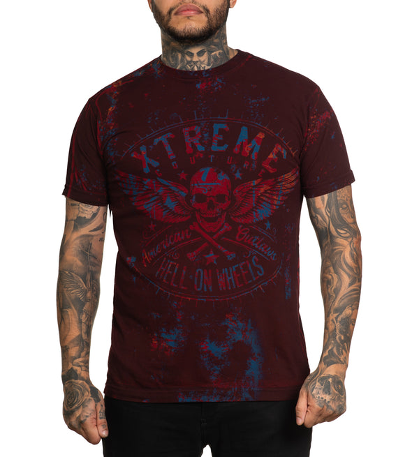 Xtreme Couture By Affliction Men's T-shirt Hell On Wheels