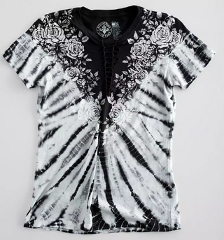 Affliction Women's T-shirt Rose Vine