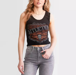 Affliction Women's T-shirt Fuel Injected Tank