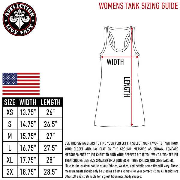 Affliction Women's T-Shirt Tank Vintage Motors Oversized Shirt