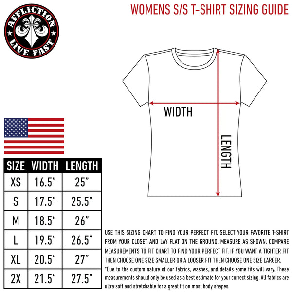 Rebel Saint By Affliction Women's T-shirt Soaring Angel  **
