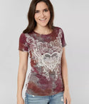 Affliction Women's T-shirt Clemence Top