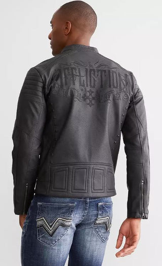 Affliction Men's Faux Leather Jacket Exploratory