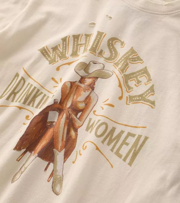 American Highway Women's T-shirt Whiskey Drinkin ^^^