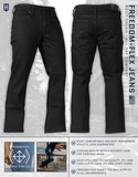 Howitzer Clothing Men's Jean Freedom Black Rinse, Inseam 32