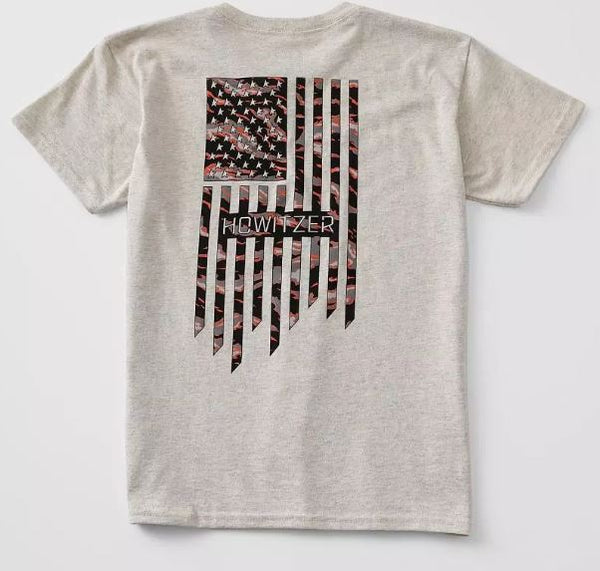 Howitzer Style Boy's T-Shirt Sharp Flag Military Grunt MFG