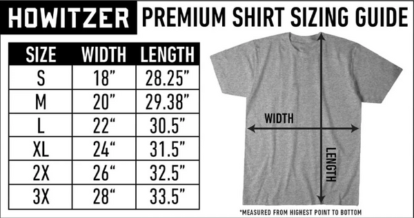 Howitzer Style Men's T-Shirt Lethal Military Grunt MFG ++