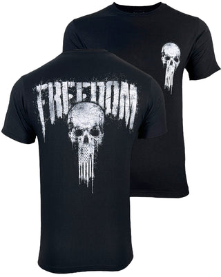 Howitzer Style Men's T-Shirt Freedom Skull Military Grunt MFG