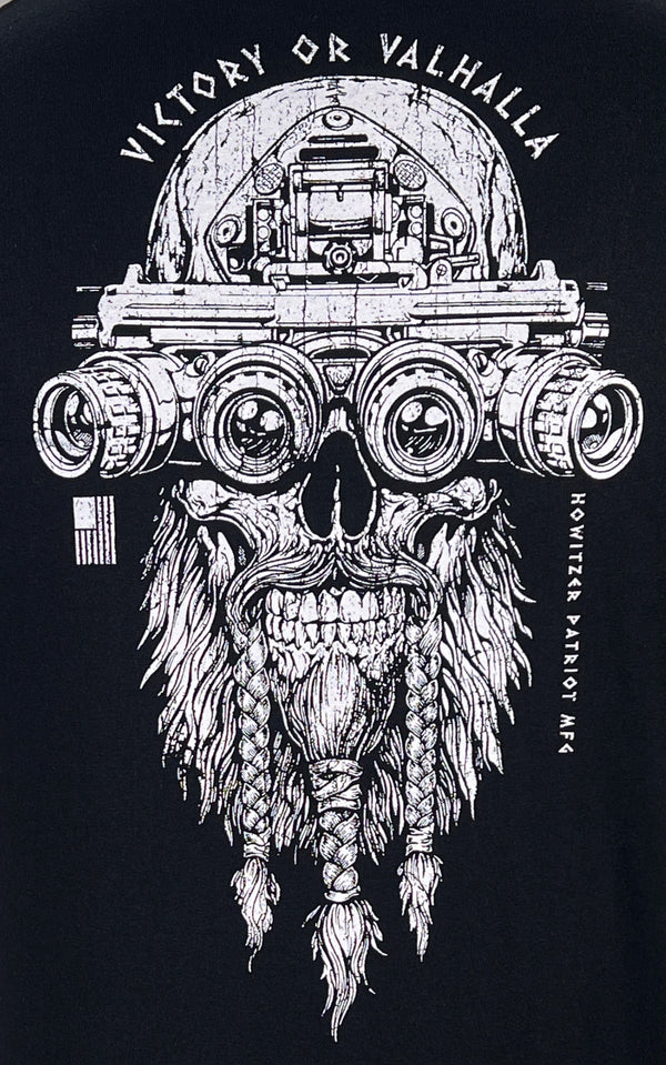 Howitzer Style Men's T-Shirt Victory or Valhalla Military Grunt MFG