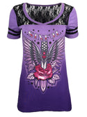 Sinful By Affliction Women's T-shirt Marisol  =