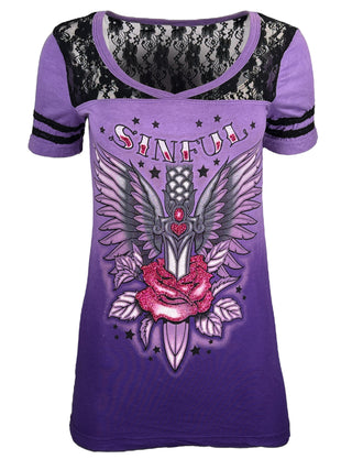 Sinful By Affliction Women's T-shirt Marisol
