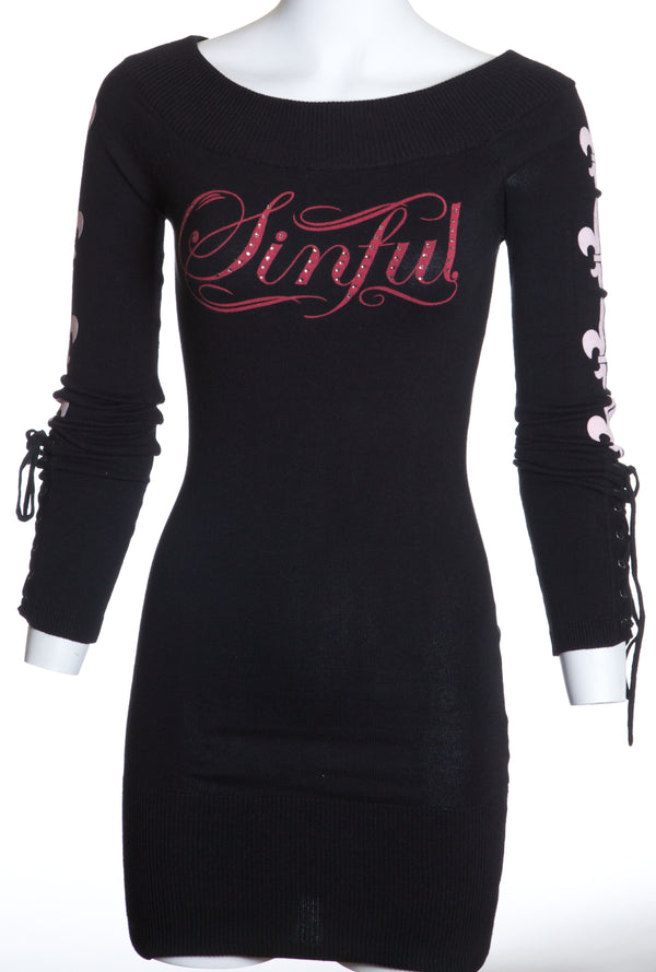 Sinful by Affliction Women's Sweater Dress Electra =