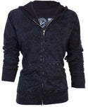 Affliction Women's Zip Up Hoodie Jacket Michell   =