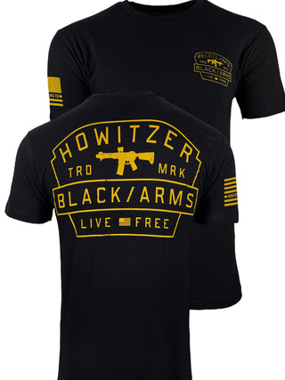 Howitzer Style Men's T-Shirt Arms Badge Military Grunt MFG