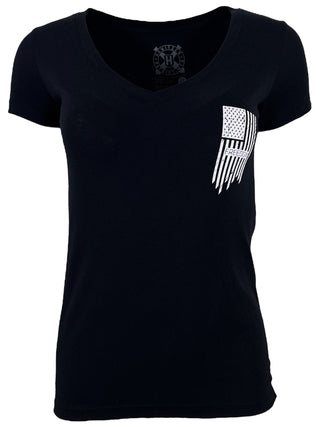 Howitzer Style Women's T-Shirt Sharp Flag Military Grunt MFG