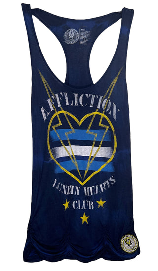 Affliction Women's T-shirt Tank Top Heart Breakers Becca =