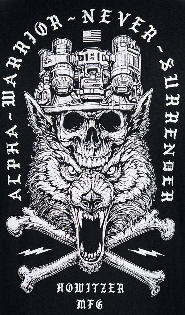 Howitzer Style Men's T-Shirt Alpha Warrior Military Grunt MFG