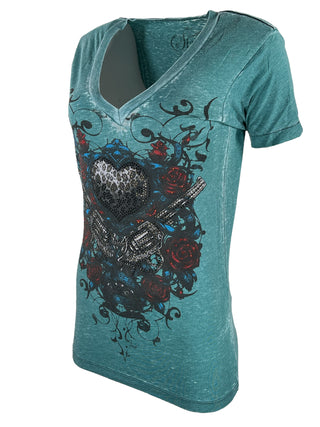 Sinful By Affliction Women's T-shirt Heirloom   =