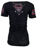 Sinful By Affliction Women's T-shirt Team Spirit  =