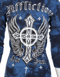 Affliction Women's Zip Up Hoodie Jacket Virtue   =