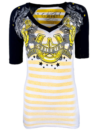 Sinful By Affliction Women's T-shirt OK Corral
