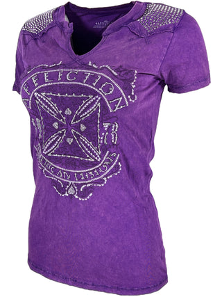 Affliction Women's T-shirt Death Cross =