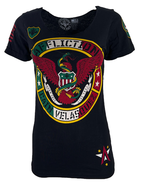 Affliction Women's T-shirt Velasquez  Heritage =