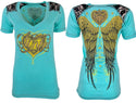 Sinful By Affliction Women's T-shirt Laced  =