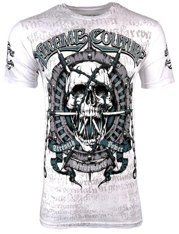 Xtreme Couture By Affliction Men's T-Shirt Chronos White