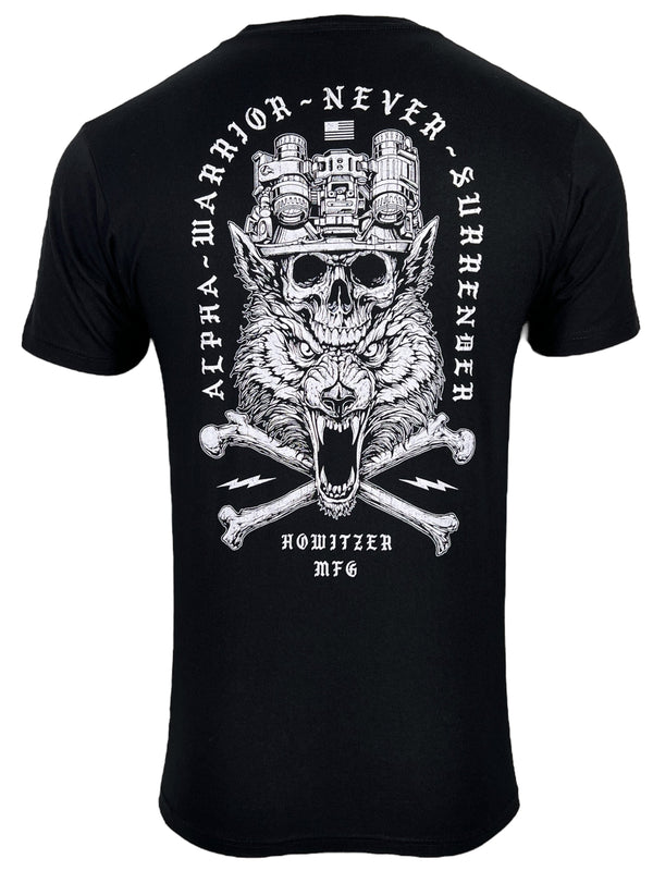 Howitzer Style Men's T-Shirt Alpha Warrior Military Grunt MFG
